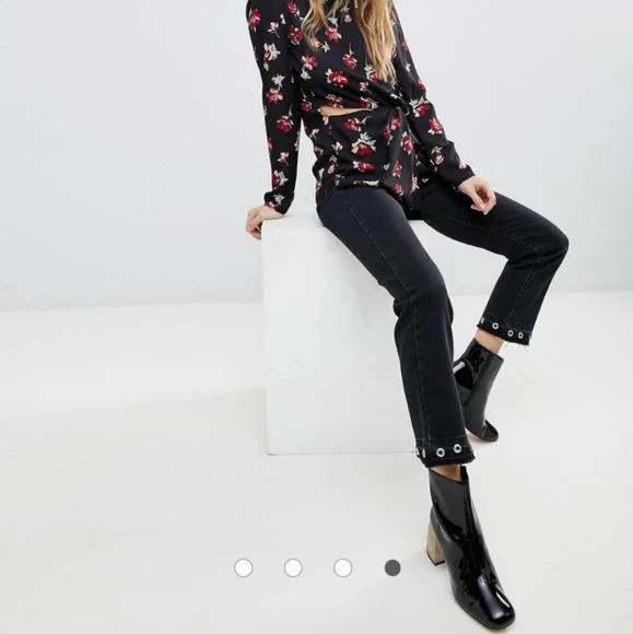 ASOS - Floral Cut-out Blouse - Picture 2 of 3